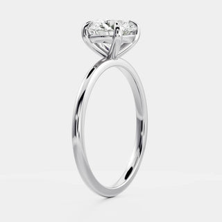 Oval Three Stone Lab Grown Diamond Engagement Ring