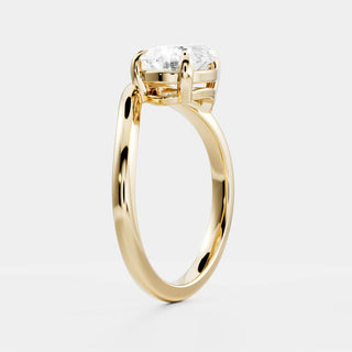 Oval Three Stone Lab Grown Diamond Engagement Ring