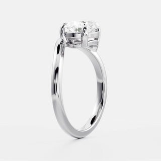 Oval Three Stone Lab Grown Diamond Engagement Ring