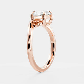 Oval Three Stone Lab Grown Diamond Engagement Ring
