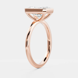 Oval Three Stone Lab Grown Diamond Engagement Ring