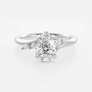 Oval Three Stone Lab Grown Diamond Engagement Ring