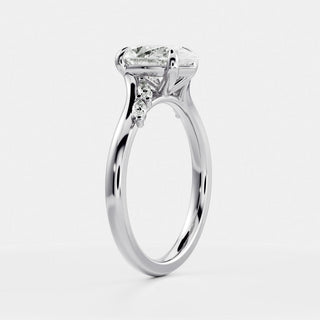 Oval Three Stone Lab Grown Diamond Engagement Ring