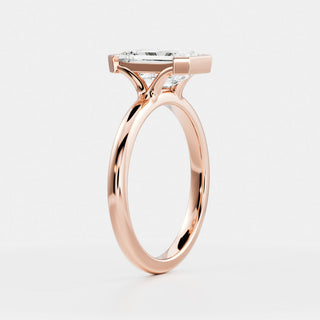 Oval Three Stone Lab Grown Diamond Engagement Ring