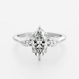 Oval Three Stone Lab Grown Diamond Engagement Ring