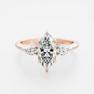 Oval Three Stone Lab Grown Diamond Engagement Ring