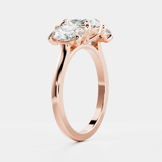 Oval Three Stone Lab Grown Diamond Engagement Ring