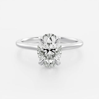 Oval Three Stone Lab Grown Diamond Engagement Ring