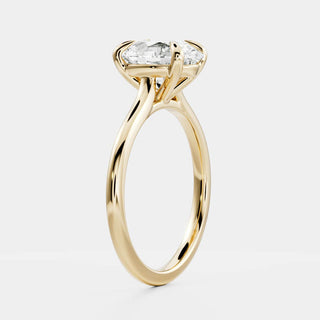 Oval Three Stone Lab Grown Diamond Engagement Ring