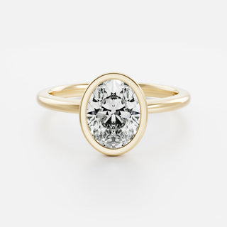 Oval Three Stone Lab Grown Diamond Engagement Ring