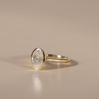 Oval Three Stone Lab Grown Diamond Engagement Ring