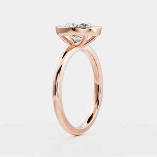 Oval Three Stone Lab Grown Diamond Engagement Ring