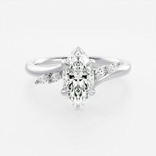 Oval Three Stone Lab Grown Diamond Engagement Ring