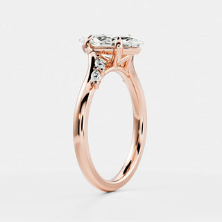 Oval Three Stone Lab Grown Diamond Engagement Ring