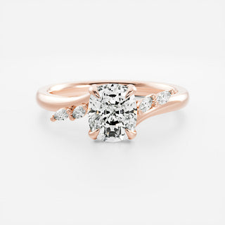 Oval Three Stone Lab Grown Diamond Engagement Ring