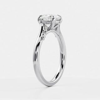 Oval Three Stone Lab Grown Diamond Engagement Ring