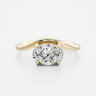 Oval Three Stone Lab Grown Diamond Engagement Ring