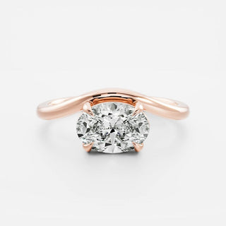 Oval Three Stone Lab Grown Diamond Engagement Ring