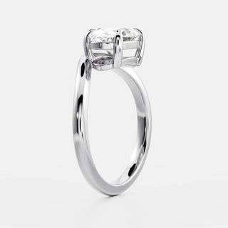 Oval Three Stone Lab Grown Diamond Engagement Ring