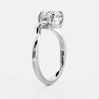 Oval Three Stone Lab Grown Diamond Engagement Ring