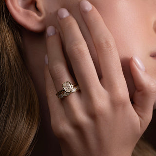 Oval Three Stone Lab Grown Diamond Engagement Ring