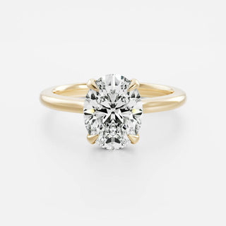 Oval Three Stone Lab Grown Diamond Engagement Ring