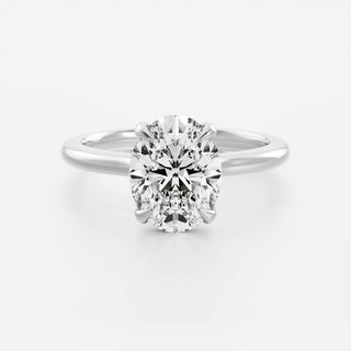 Oval Three Stone Lab Grown Diamond Engagement Ring