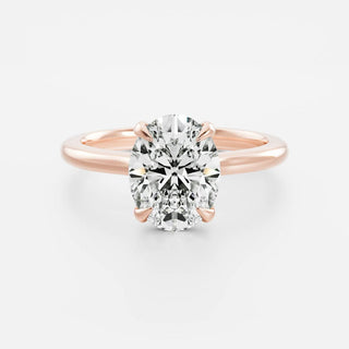 Oval Three Stone Lab Grown Diamond Engagement Ring