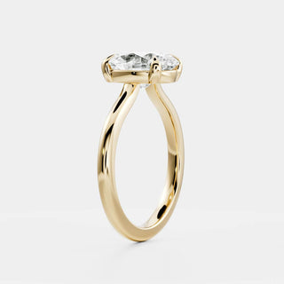Oval Three Stone Lab Grown Diamond Engagement Ring