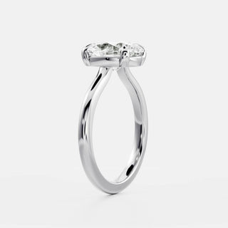 Oval Three Stone Lab Grown Diamond Engagement Ring