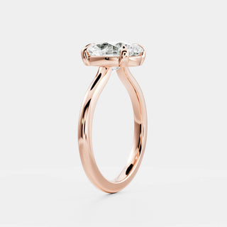 Oval Three Stone Lab Grown Diamond Engagement Ring