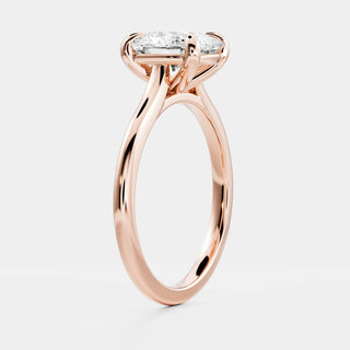 Oval Three Stone Lab Grown Diamond Engagement Ring