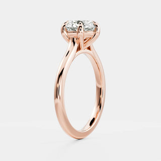 Oval Three Stone Lab Grown Diamond Engagement Ring