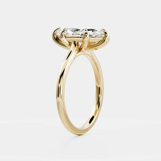 Oval Three Stone Lab Grown Diamond Engagement Ring