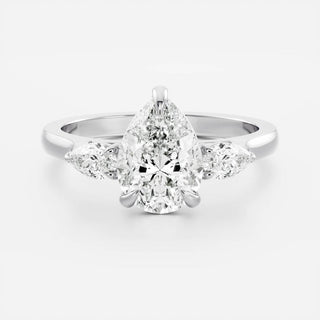 Oval Three Stone Lab Grown Diamond Engagement Ring