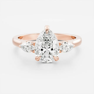 Oval Three Stone Lab Grown Diamond Engagement Ring