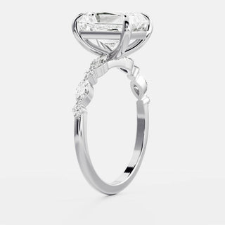 Oval Three Stone Lab Grown Diamond Engagement Ring