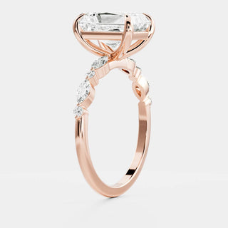 Oval Three Stone Lab Grown Diamond Engagement Ring