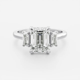 Oval Three Stone Lab Grown Diamond Engagement Ring
