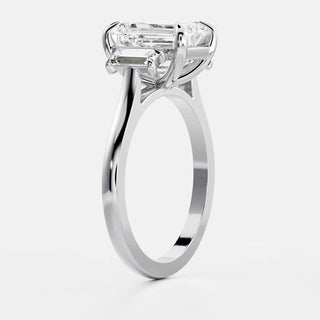Oval Three Stone Lab Grown Diamond Engagement Ring