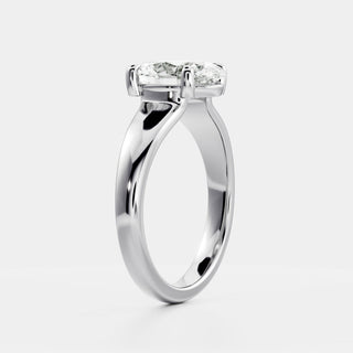 Oval Three Stone Lab Grown Diamond Engagement Ring