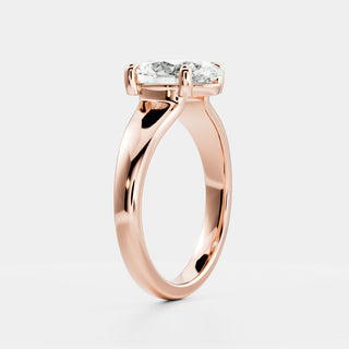Oval Three Stone Lab Grown Diamond Engagement Ring