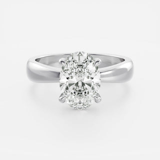 Oval Three Stone Lab Grown Diamond Engagement Ring