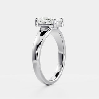 Oval Three Stone Lab Grown Diamond Engagement Ring