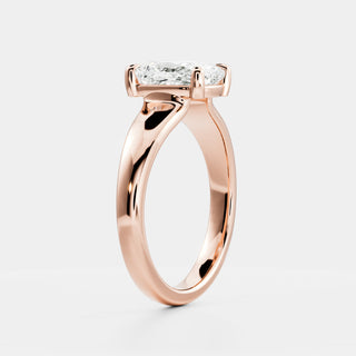 Oval Three Stone Lab Grown Diamond Engagement Ring