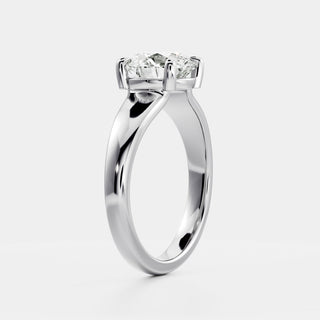 Oval Three Stone Lab Grown Diamond Engagement Ring