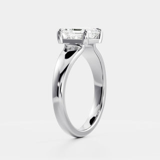 Oval Three Stone Lab Grown Diamond Engagement Ring