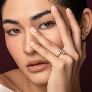 Oval Three Stone Lab Grown Diamond Engagement Ring