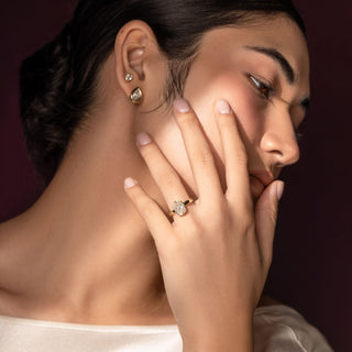Oval Three Stone Lab Grown Diamond Engagement Ring