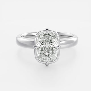 Oval Three Stone Lab Grown Diamond Engagement Ring